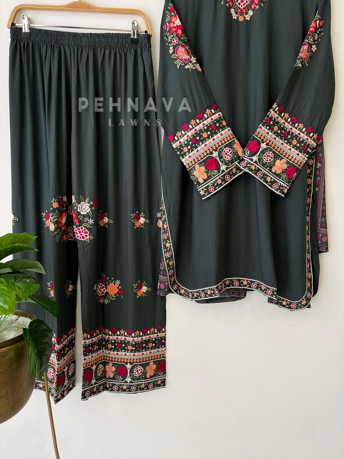 Floral Embroidered Suit- LRC 260 - Pehnava Lawns