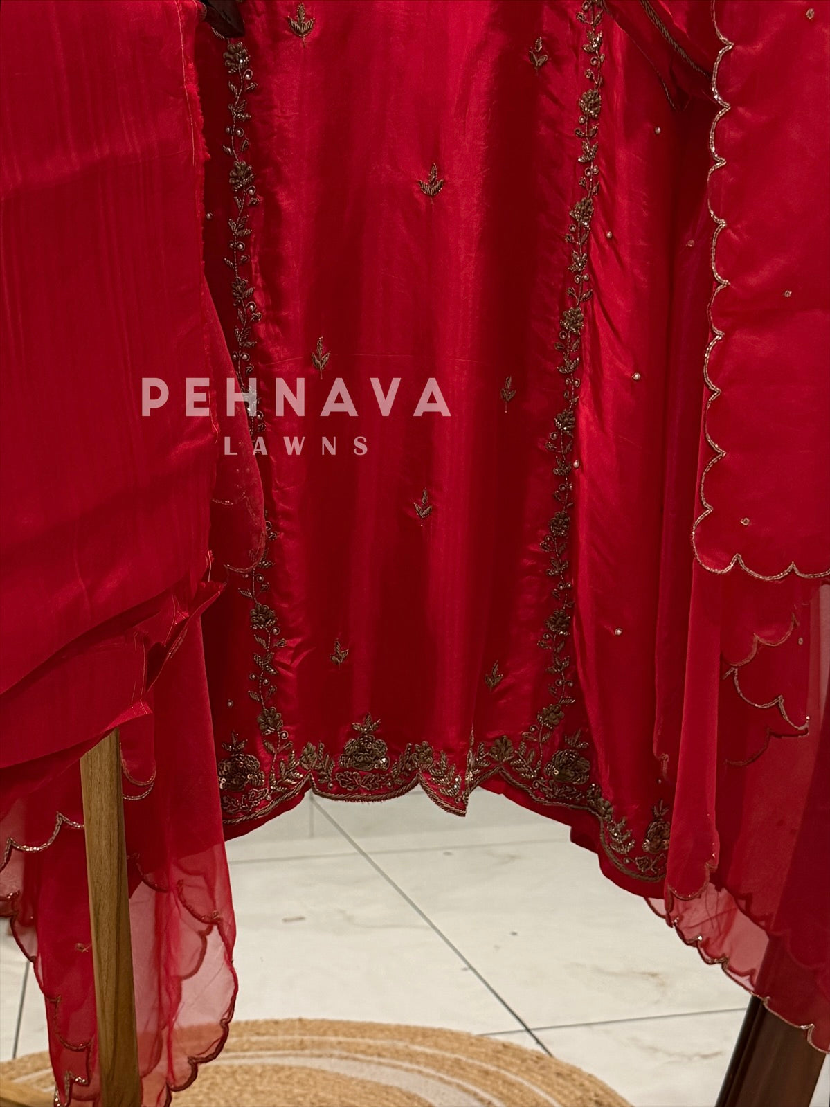 Premium Zardozi Embroidered Semi Stitched Suit-2657