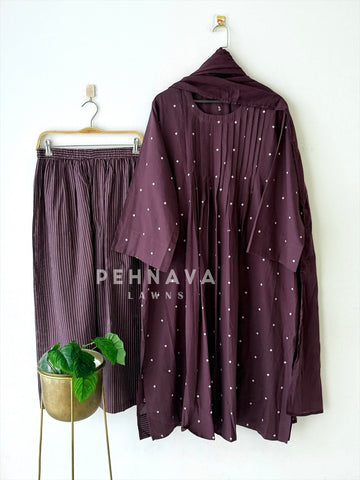 Daily Wear Cotton Pleated Suit Set-6172