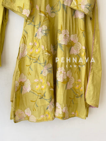 Floral Embroidered Suit Set-13160