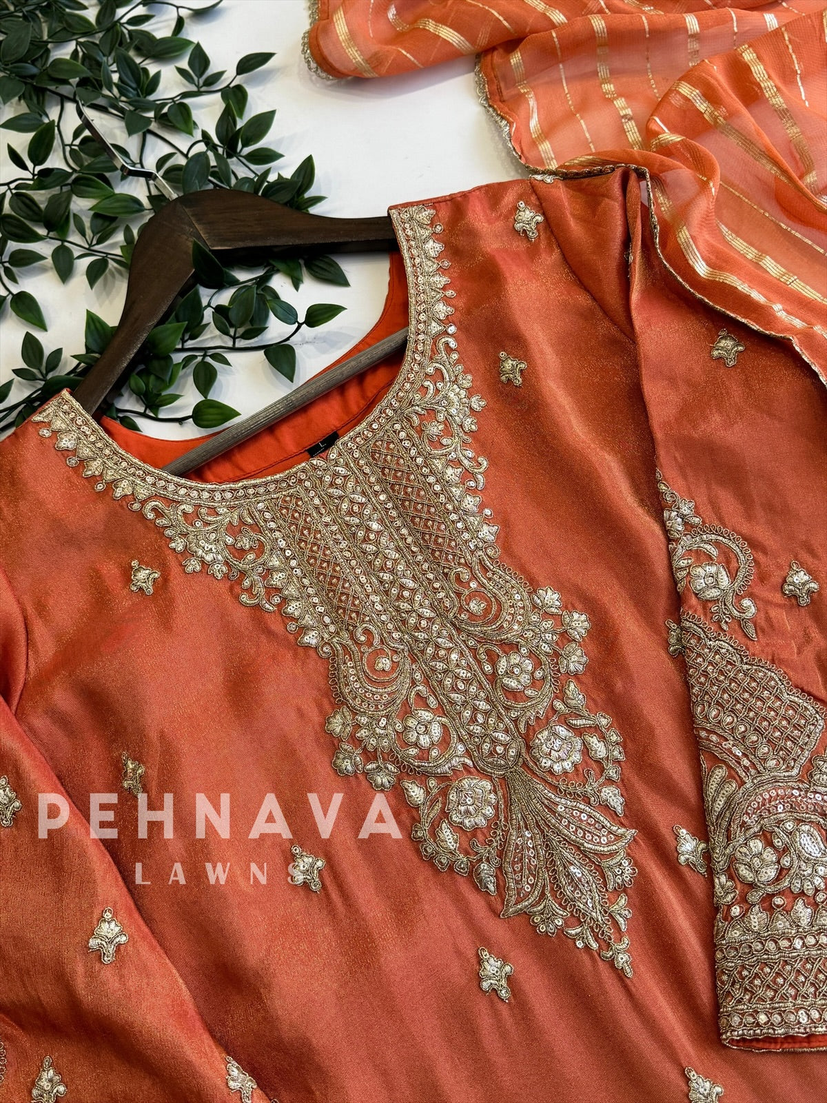 Tissue Embroidered Suit