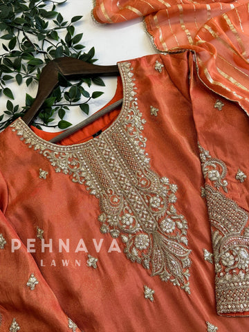 Tissue Embroidered Suit
