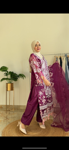 Heavy Organza Party Wear 13023