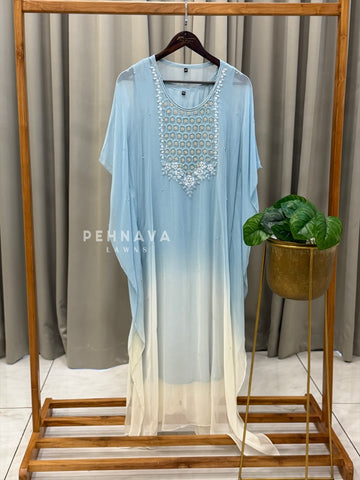 Pearl Embroidered Kaftan Set