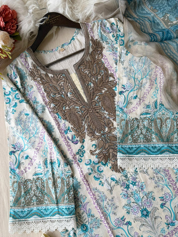 Casual Unstitched Suit with Dupatta 1863