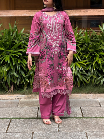 Signature Embroidered lawn Unstitched Suit 1518