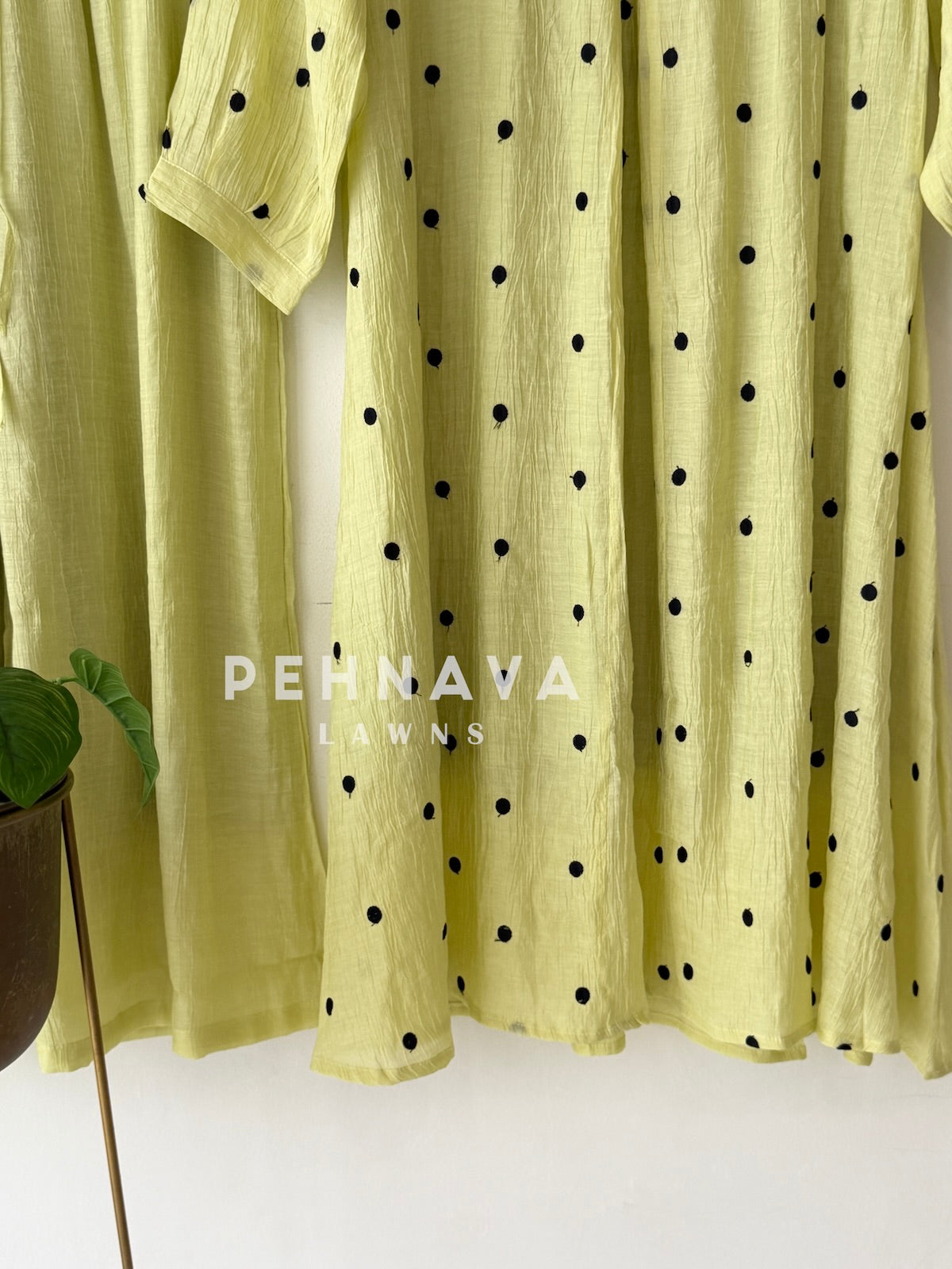 Polka Dot Embroidered Imported Suit-220