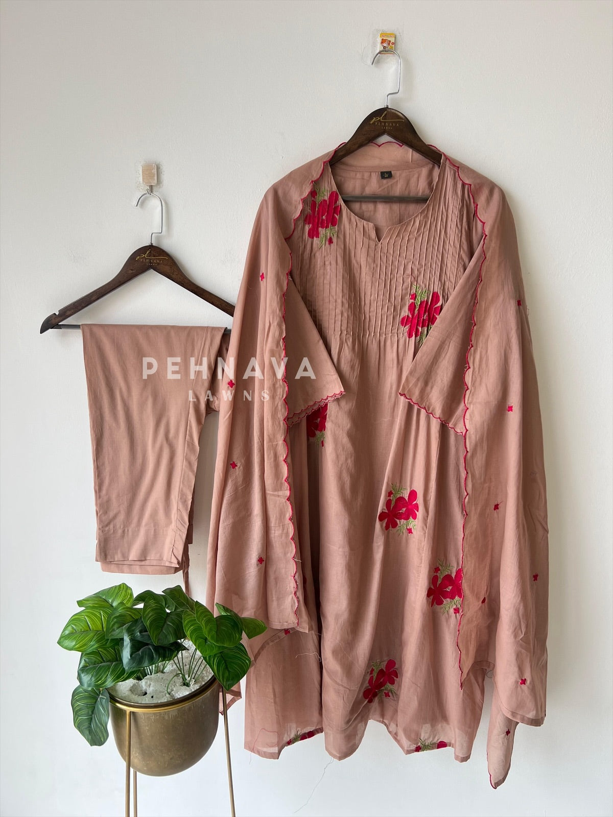 Cotton Floral Embroidered Suit-15441 - Pehnava Lawns