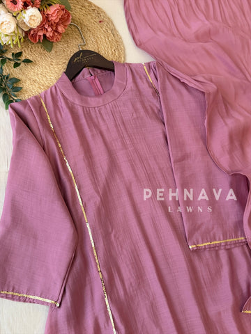Panel Cut Full Flaired Anarkali-Pink 5915 - Pehnava Lawns