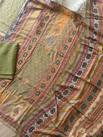 Muslin Suit with hand detailings-227