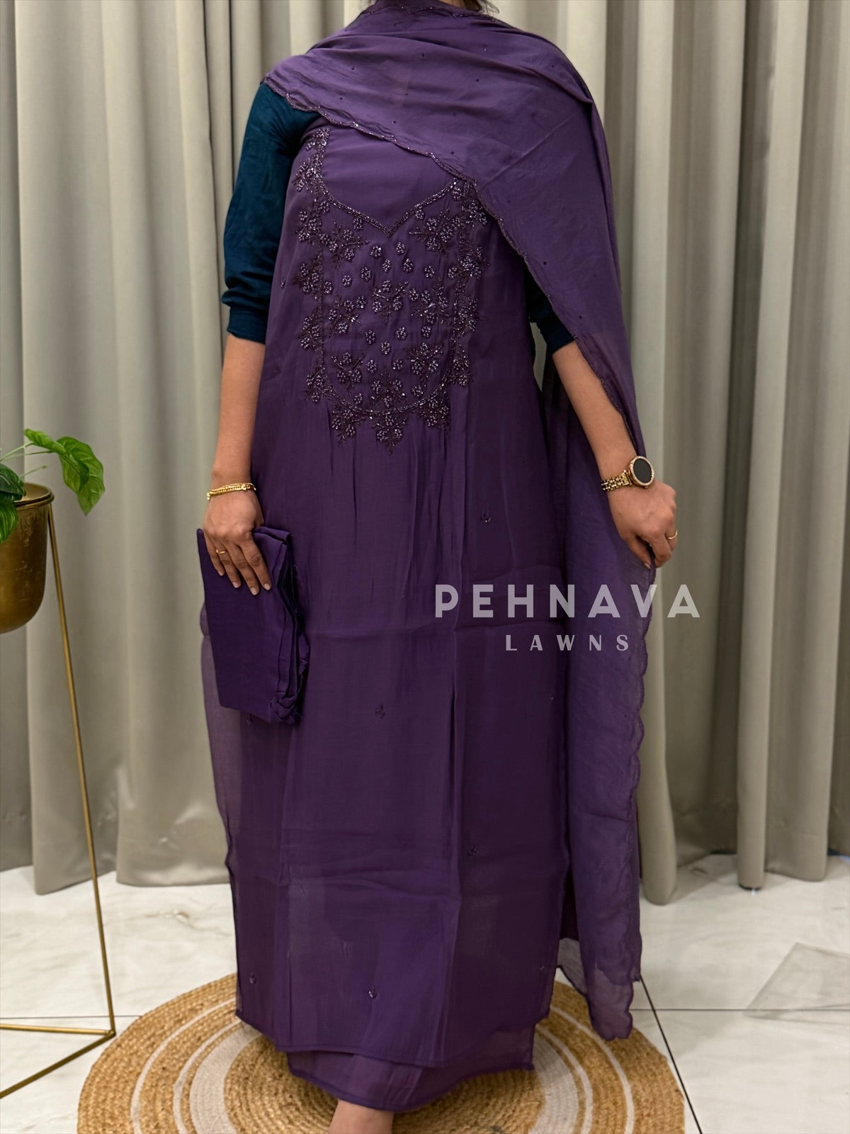 Premium Handworked Unstitched Suit