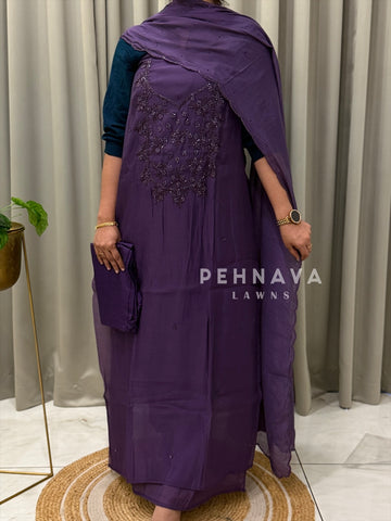 Premium Handworked Unstitched Suit