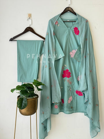 Aplique Detailed cotton Three-Piece Suit SN 3427 DJ3