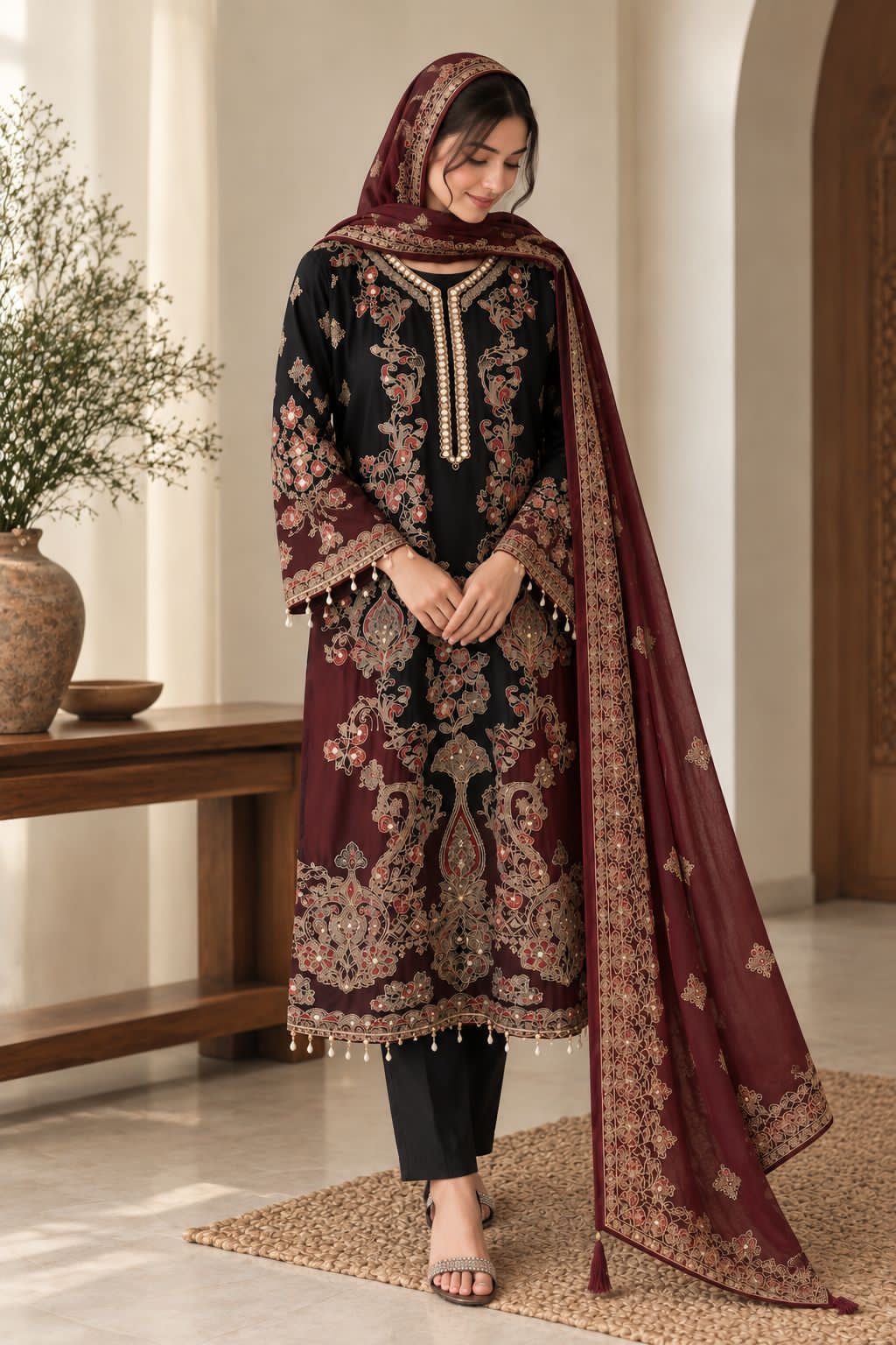 Muslin Stitched Suit KT 369