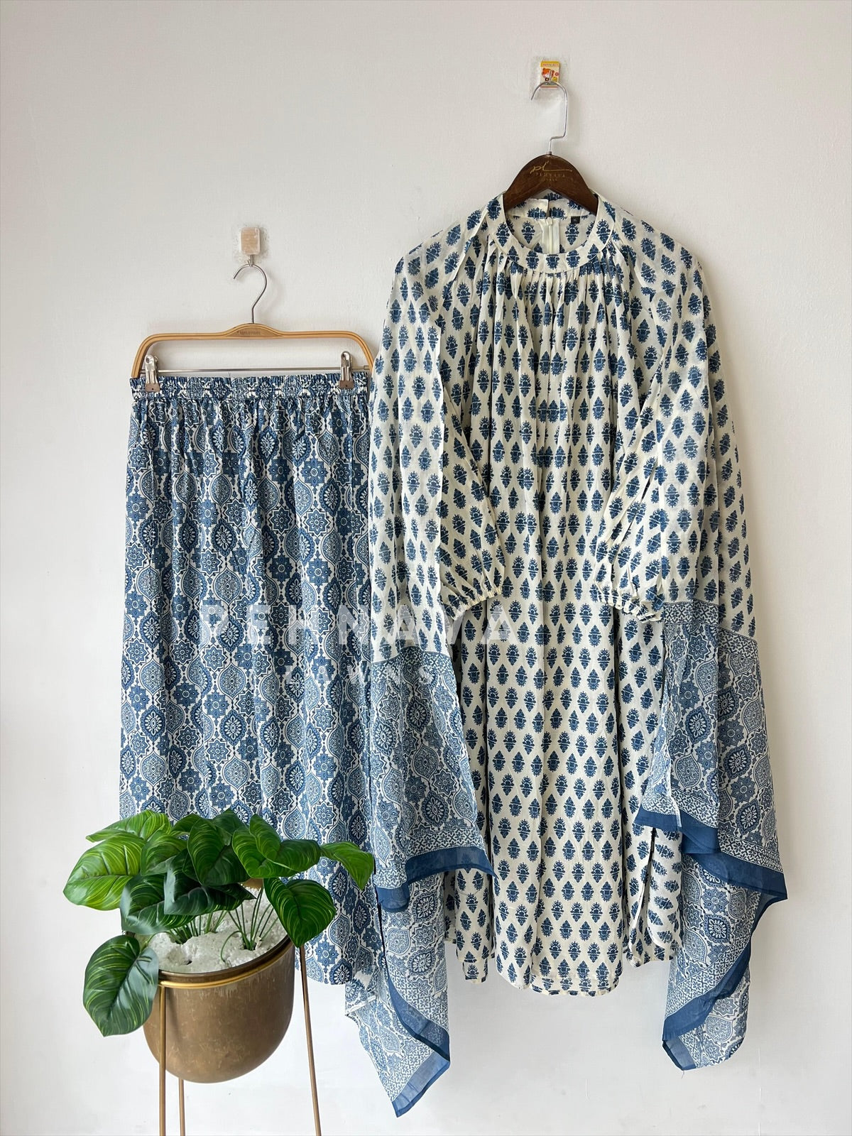 Ethnic Pattern Kurtha & Plazzo Ensemble