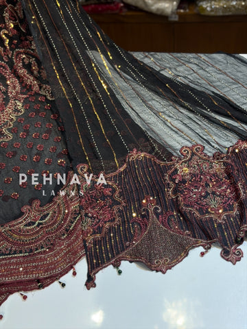 Heavy Embroidery Chiffon Suit