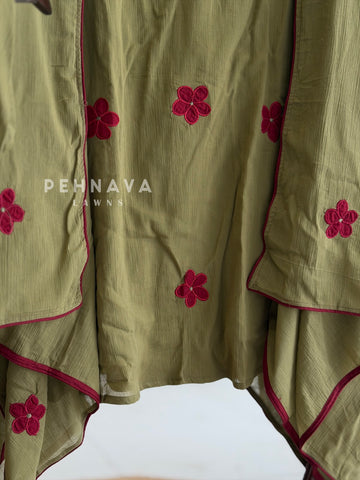 Floral Embroidered Suit
