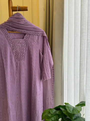 Pure Mul-Cotton Hakoba Embroidered Suit - Pehnava Lawns