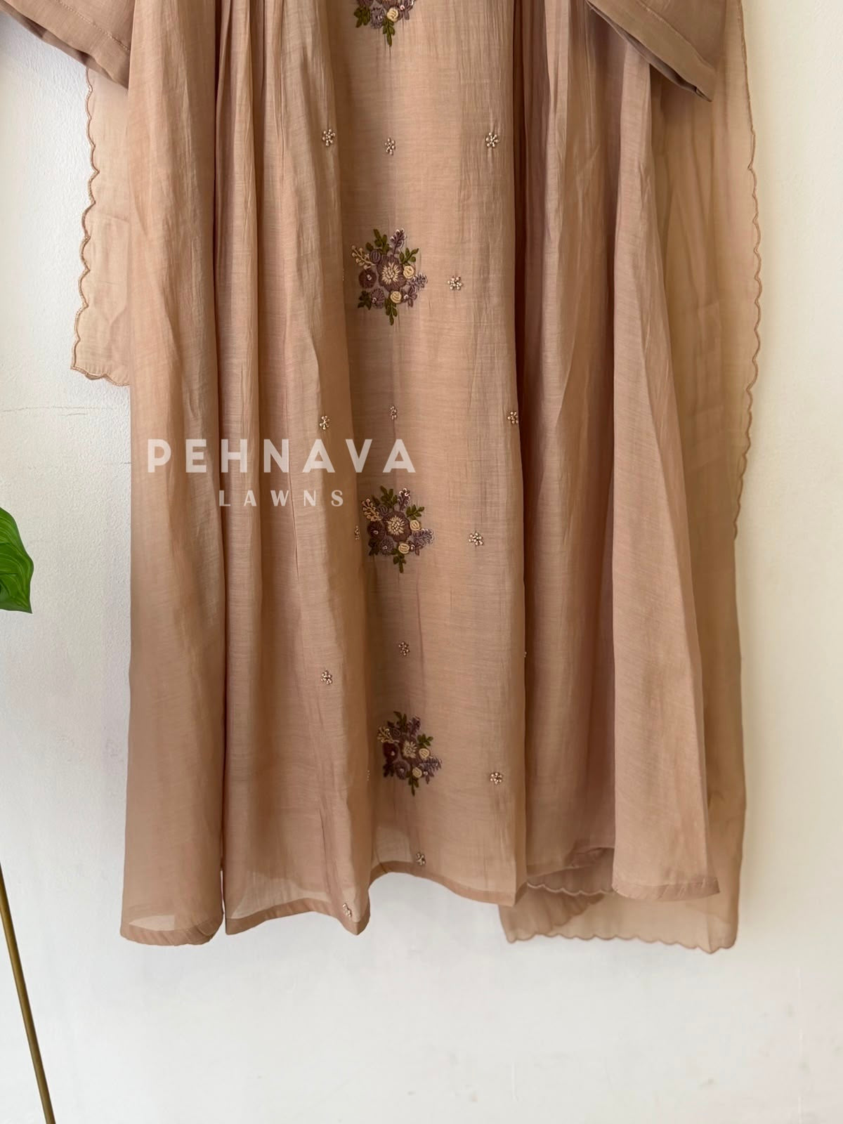 Floral Embroidered Pleated Ensemble 1681