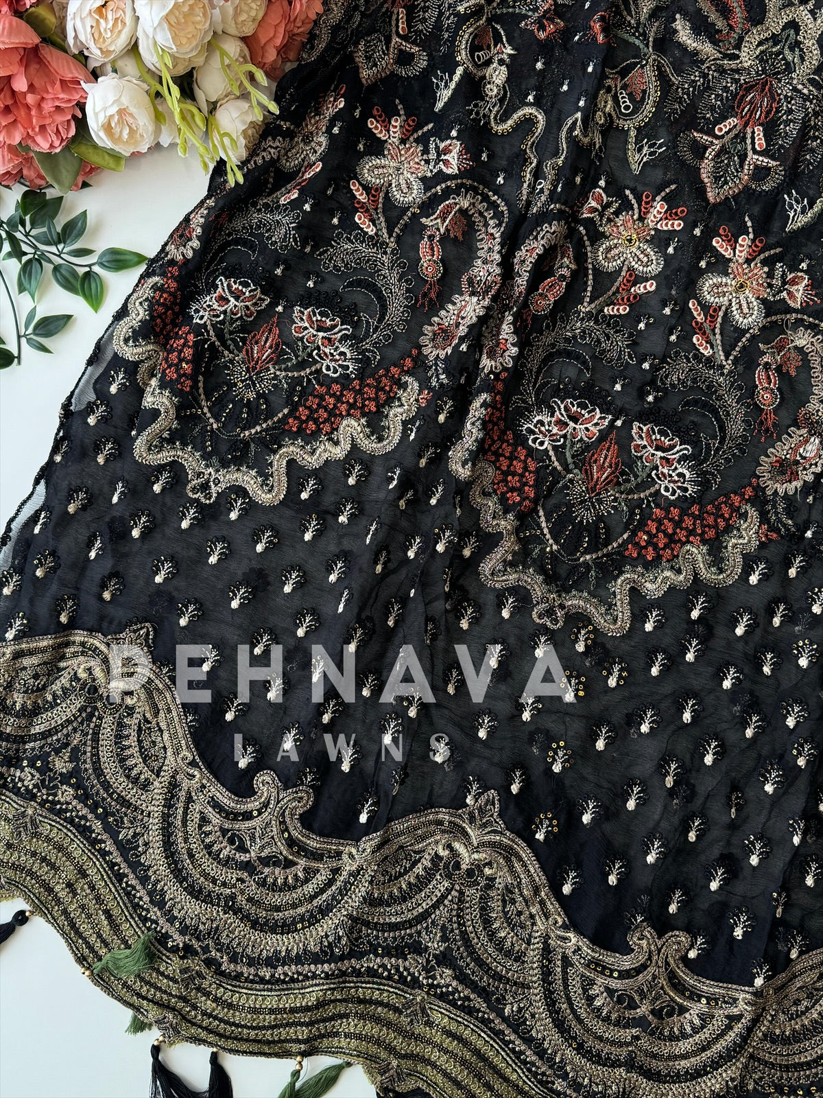 Heavy Embroidery Chiffon Suit