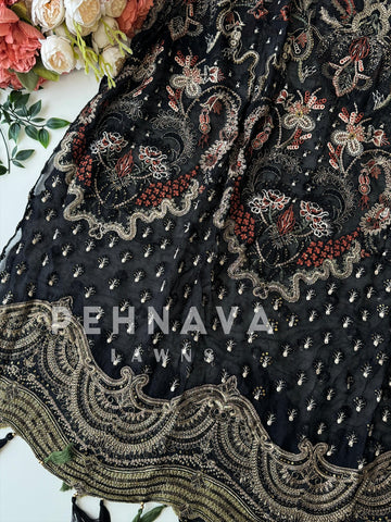 Heavy Embroidery Chiffon Suit