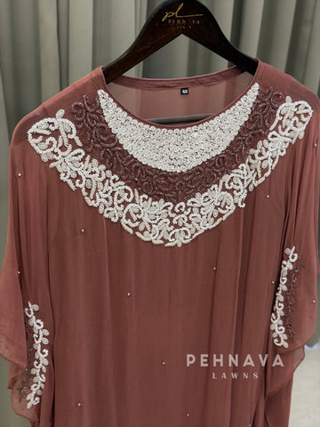 Pearl Embroidered Kaftan Set