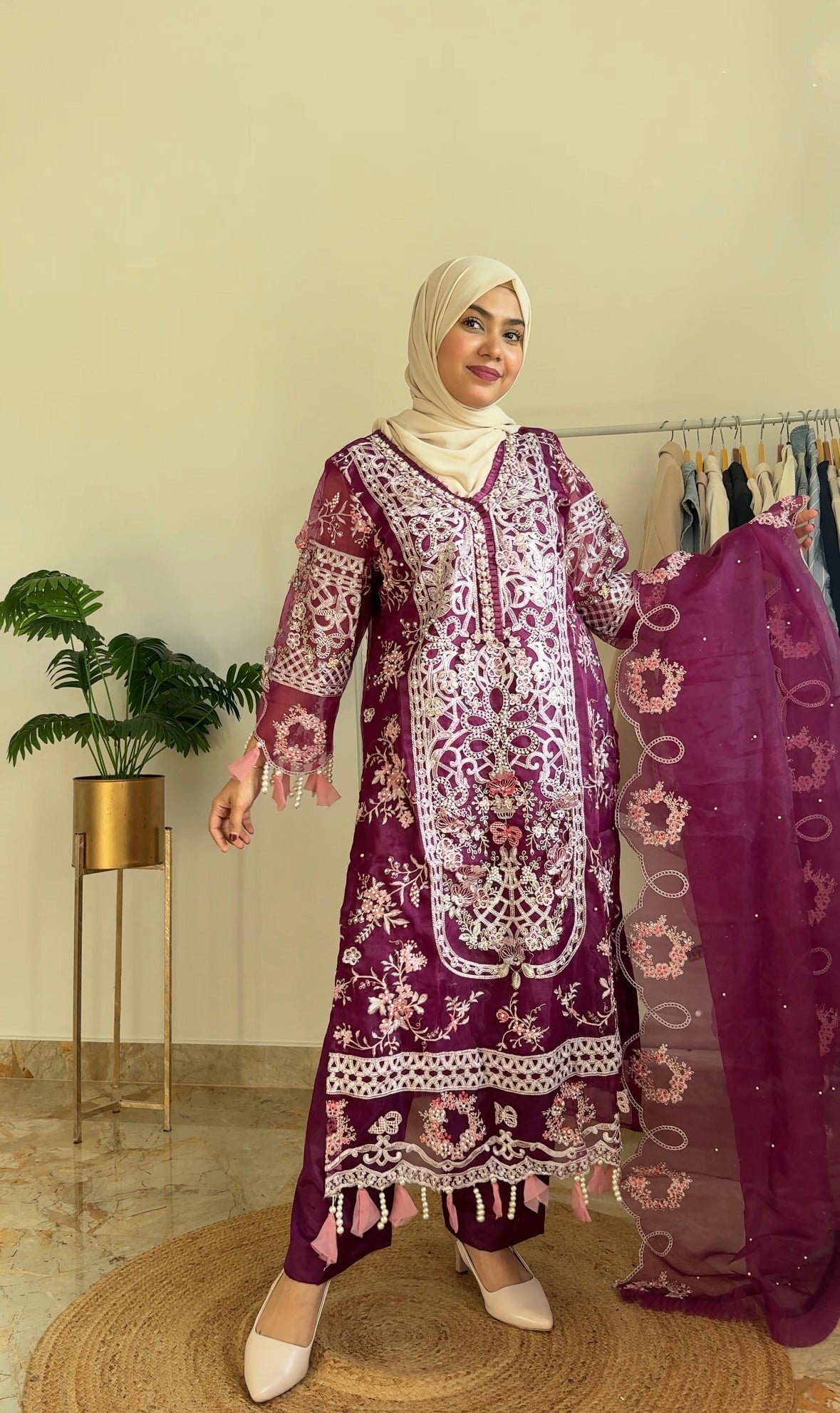 Heavy Organza Party Wear 13023