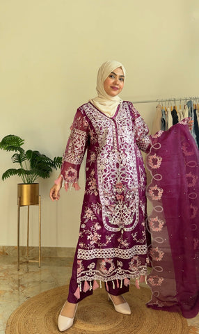 Heavy Organza Party Wear 13023