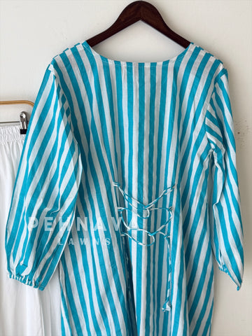 Back Tie-Up Striped Co-ord Set-cw 022