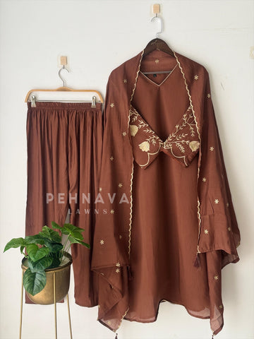 Chanderi Scallop Embroidery Set 3243 RR124