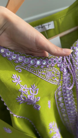 Embroiza Pakistani Modern Two Piece Suit-Matcha