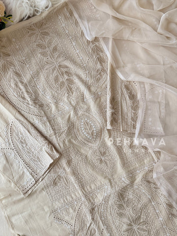 Embroidered Semi Stitched Suit 1915