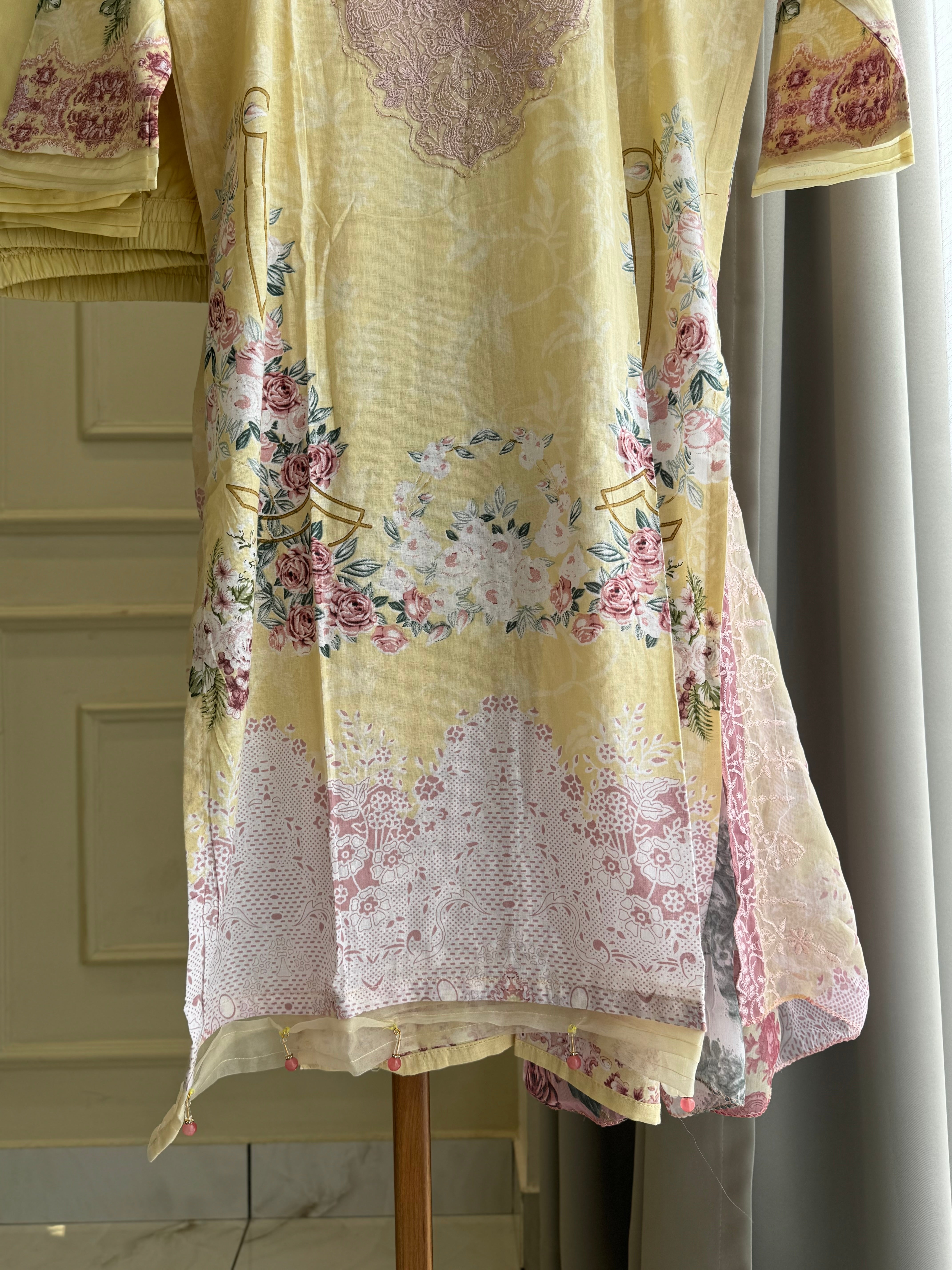 Pakistani printed suit ft-Cutwork embroidered dupatta-2