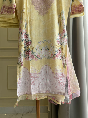 Pakistani printed suit ft-Cutwork embroidered dupatta-2