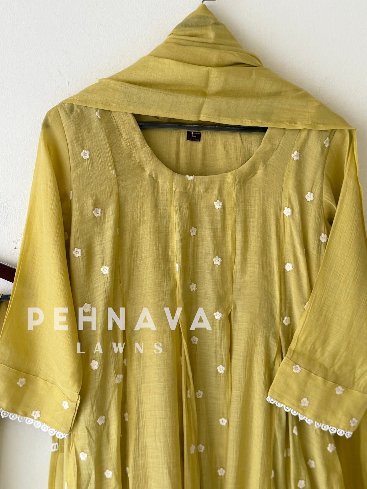 Floral Embroidered Imported Suit-13161