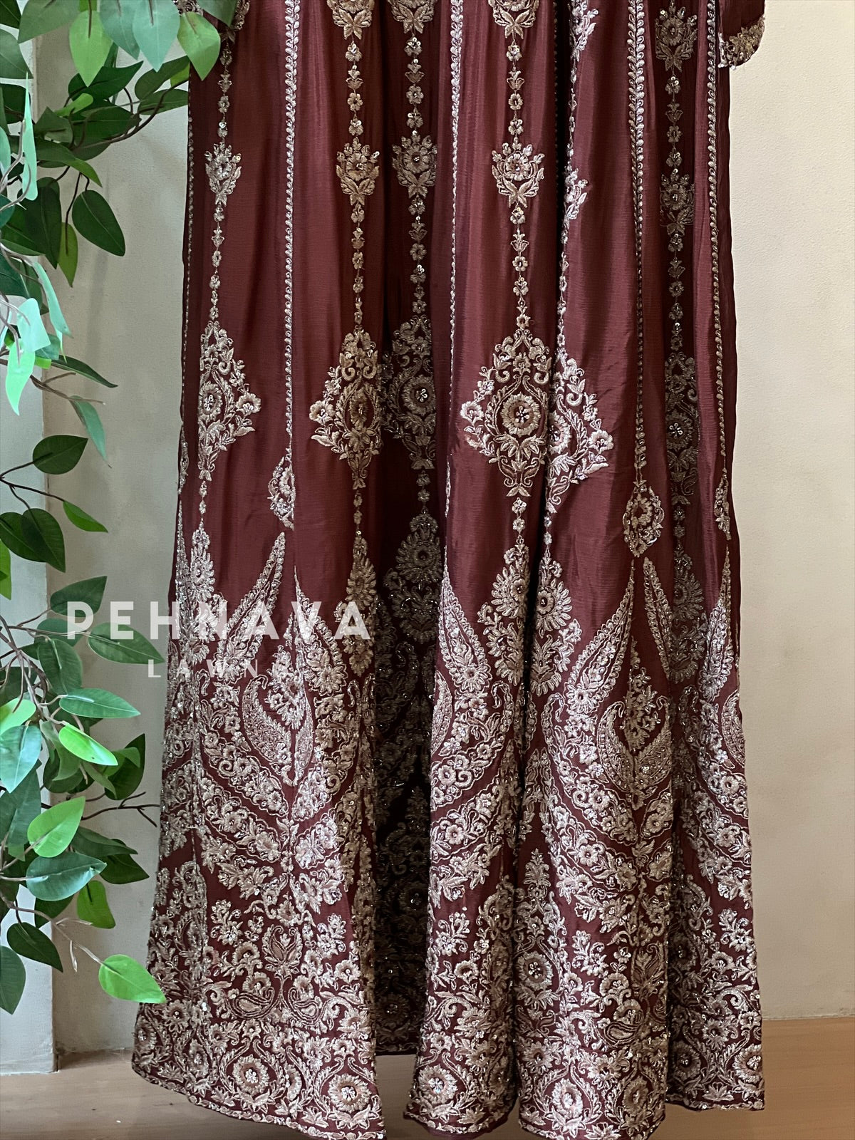 Handworked two piece anarkali set