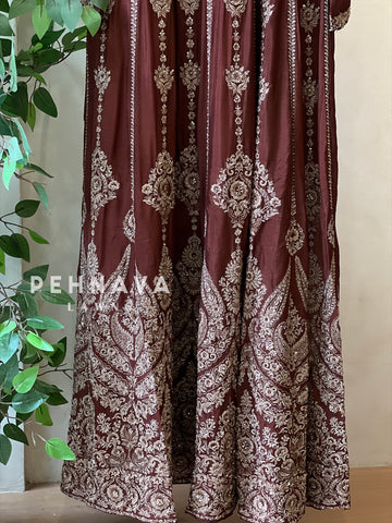 Handworked two piece anarkali set
