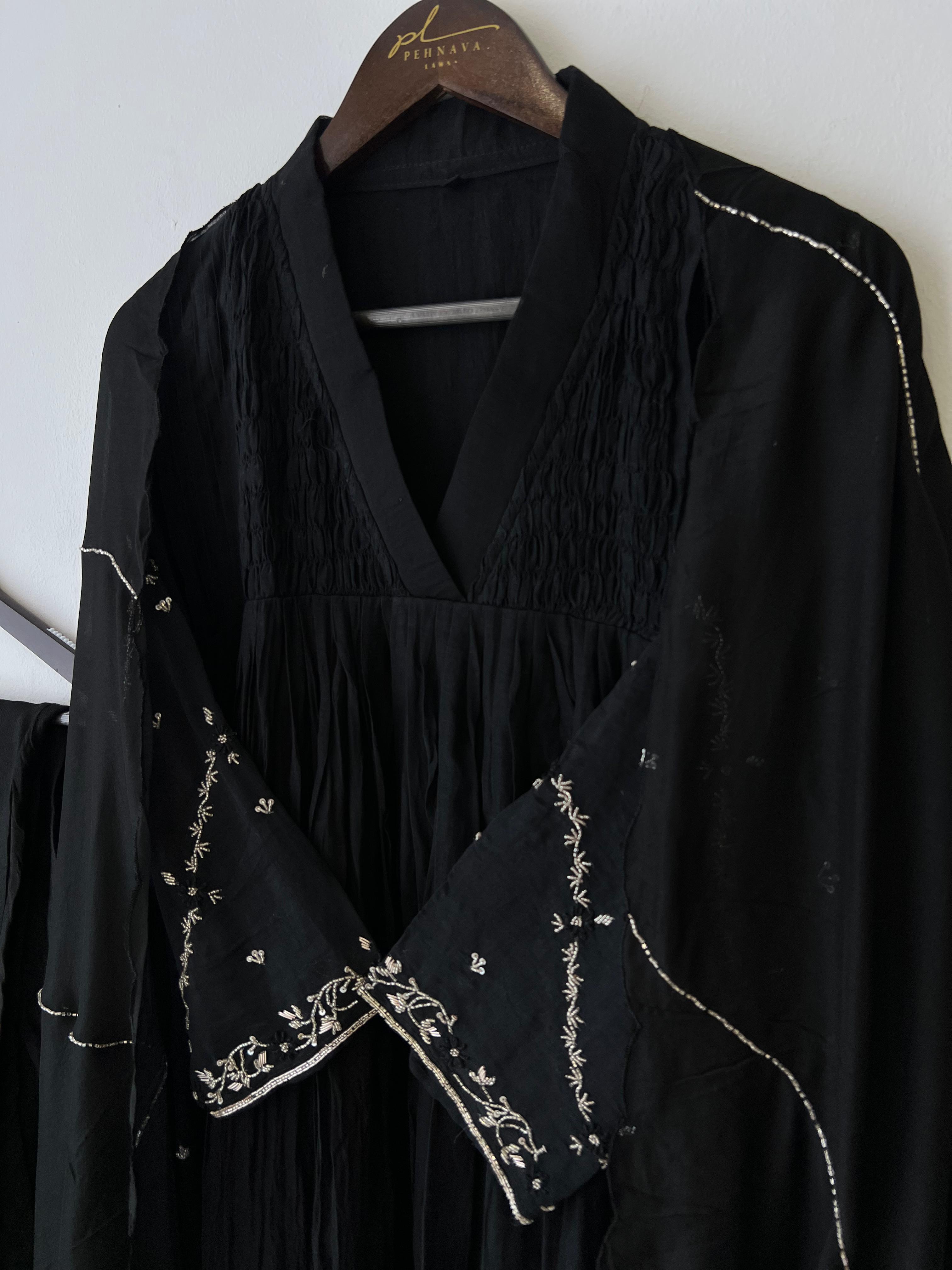 Mulchandheri Pleated A-line suit with embroidery
