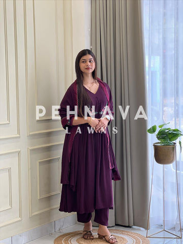 Flowy Rayon Crush Suit - Pehnava Lawns
