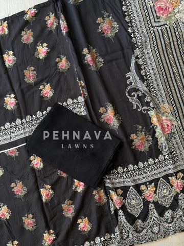 Muslin Unstitched Suit-KT-342 - Pehnava Lawns