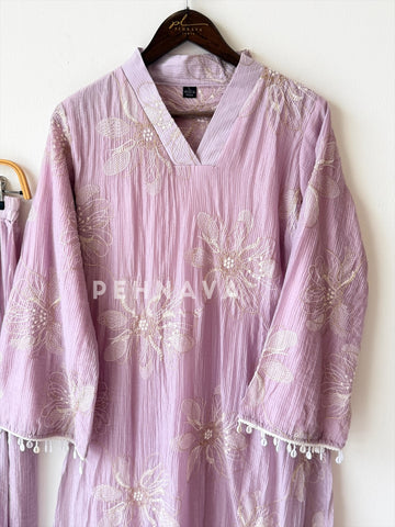 Soft Floral Embroidery Ensemble-4148 - Pehnava Lawns