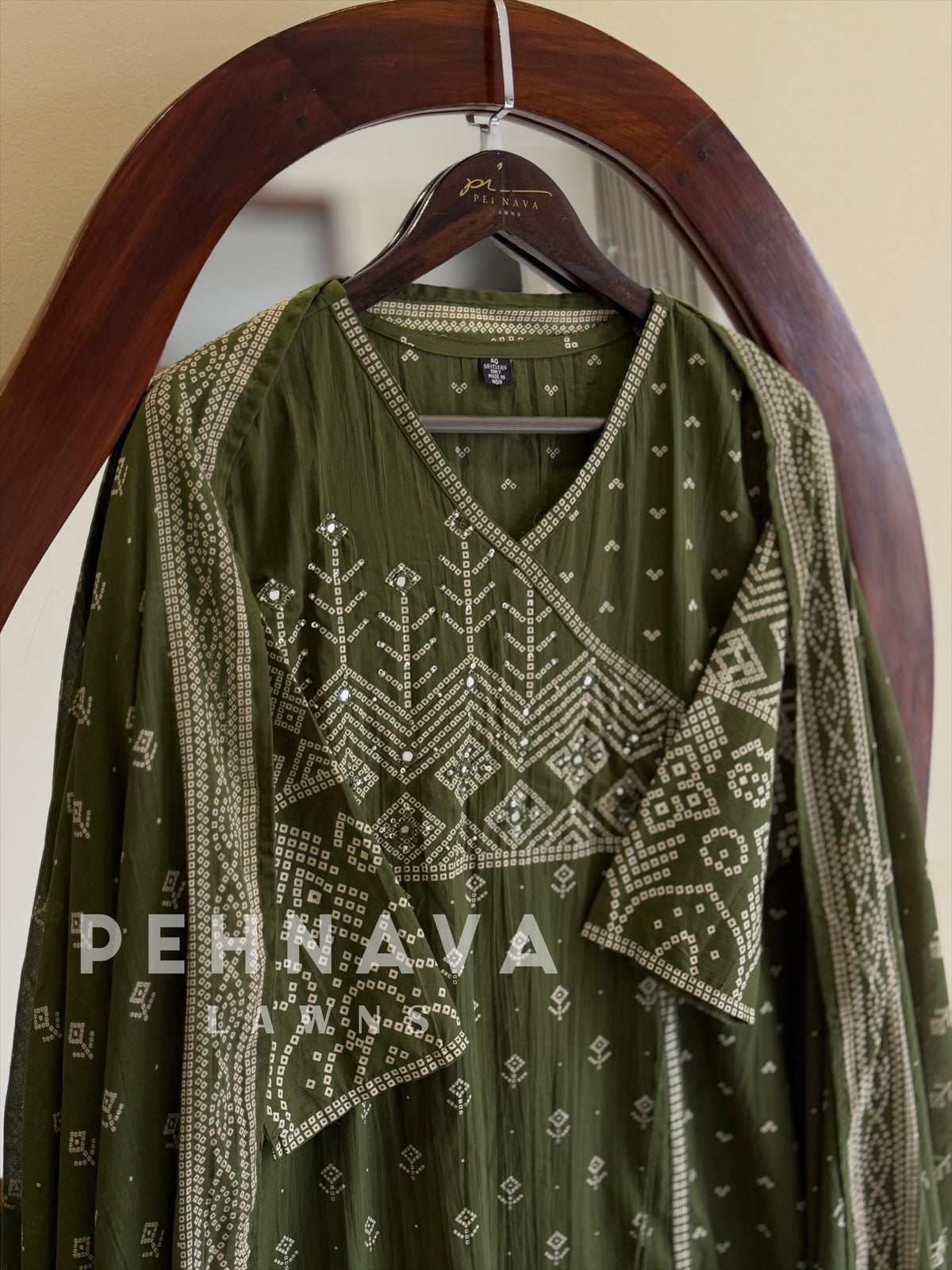 Mirror Work Printed Suit Set