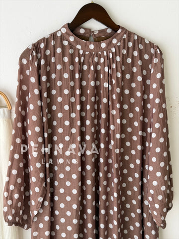 Polka Dot Printed Imported Suit 6176