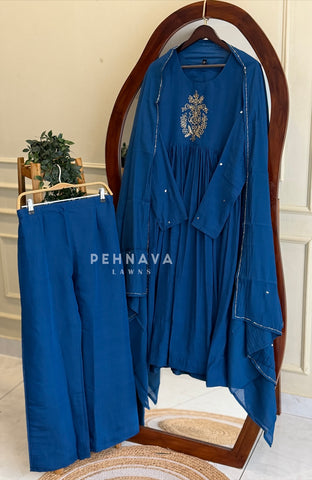 Floral Bead Handworked Suit H-185