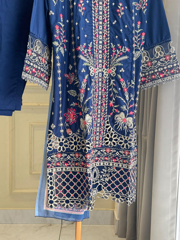 Binsaeed Pakistani Embroidered lawn Suit-0864