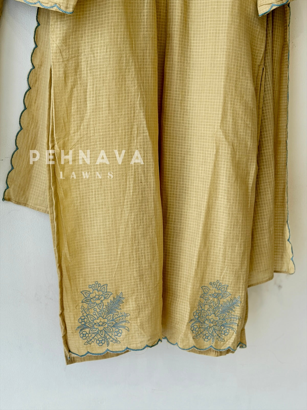 Cotacheck Embroidered Suit 13081