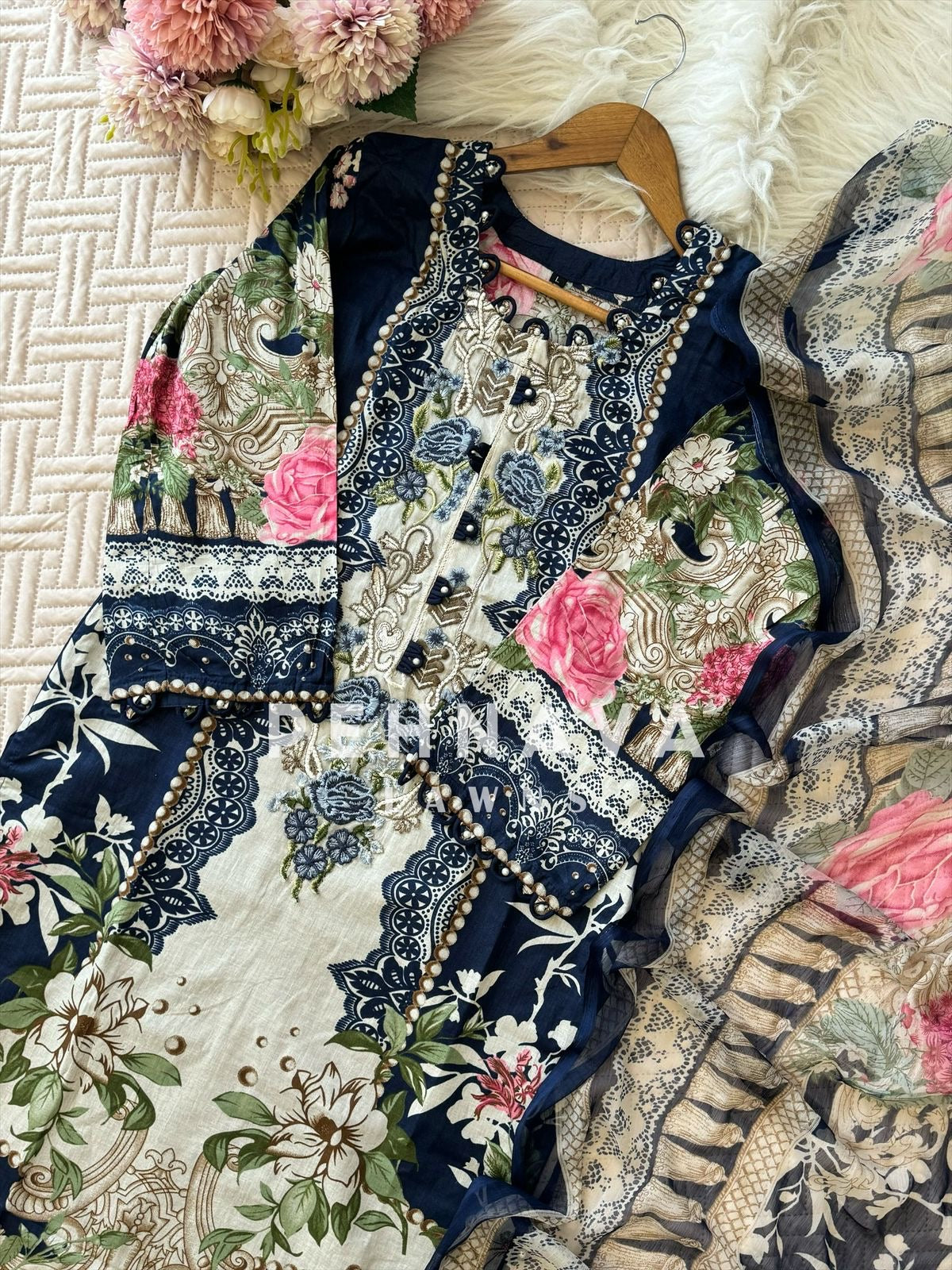 Blue Pearl Detailed Pak-Suit-3