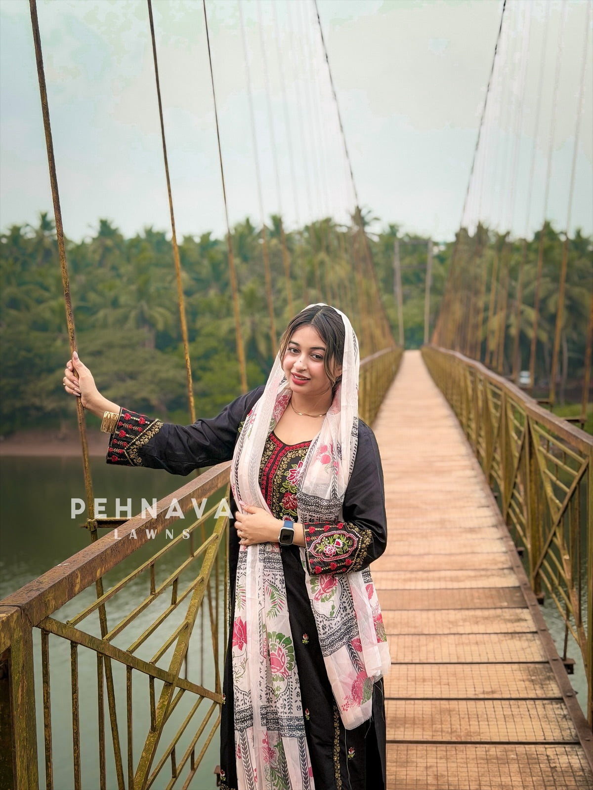 Semistitched Rayon Embroidered Suit - Pehnava Lawns
