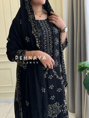 Heavy Embroidered Georgette Stylish Salwar