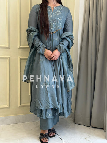 Anarkali Pastel Luxe Suit